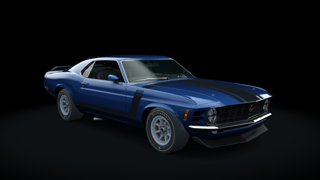 Ford Mustang Boss 302R, skin Acapulco_Blue