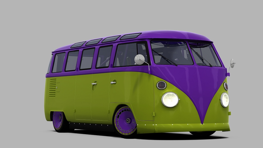 Volkswagen Bus - Porsche swap     TiresArpi, skin Lime UV