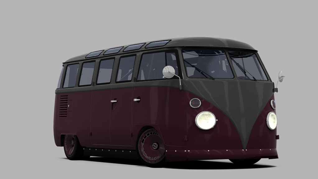 Volkswagen Bus - Porsche swap     TiresArpi, skin Red Grey