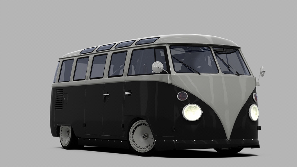 Volkswagen Bus - Porsche swap     TiresArpi, skin black_white