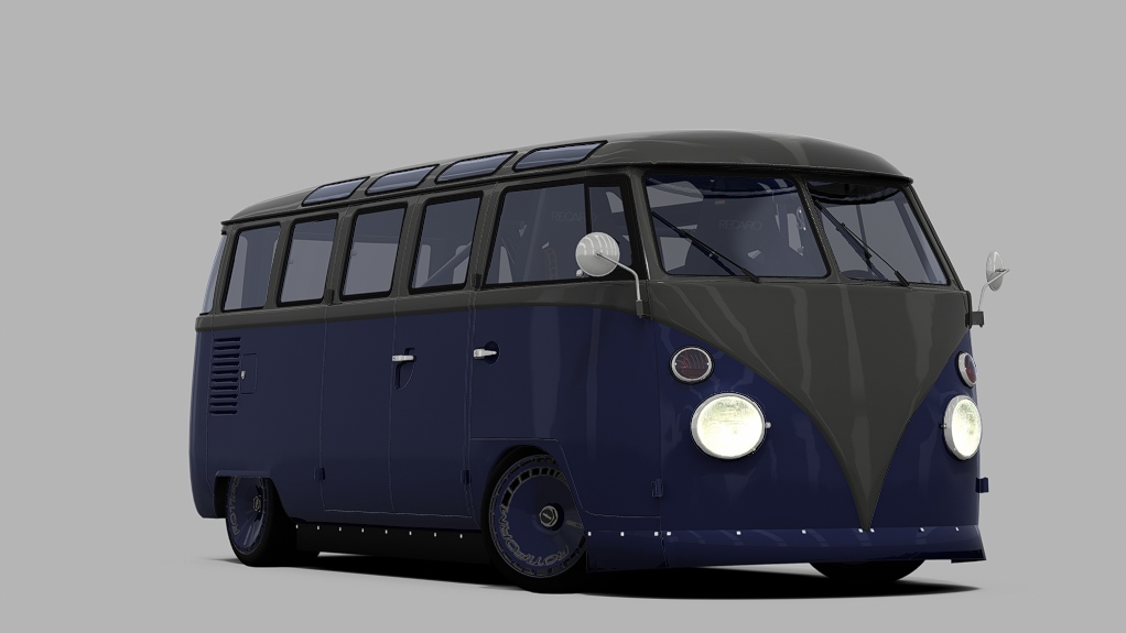 Volkswagen Bus - Porsche swap     TiresArpi, skin blue_grey