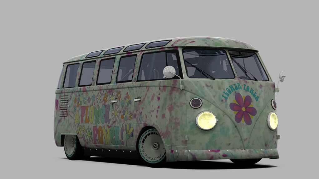 Volkswagen Bus - Porsche swap     TiresArpi, skin flower_power