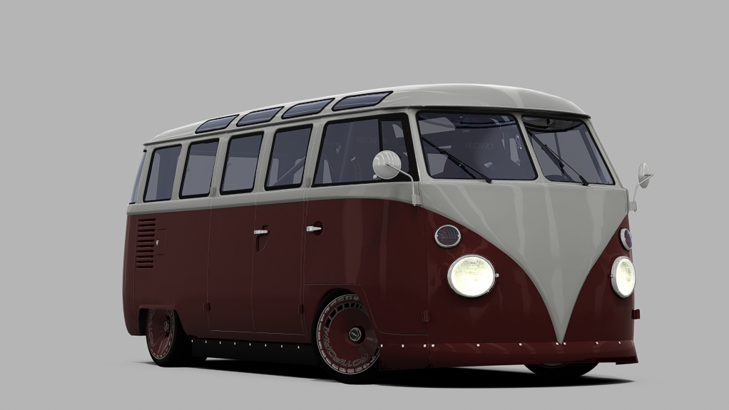 Volkswagen Bus - Porsche swap     TiresArpi, skin red_white